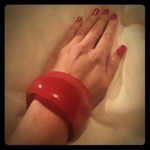 Vintage Cherry Red Bulky Bangle